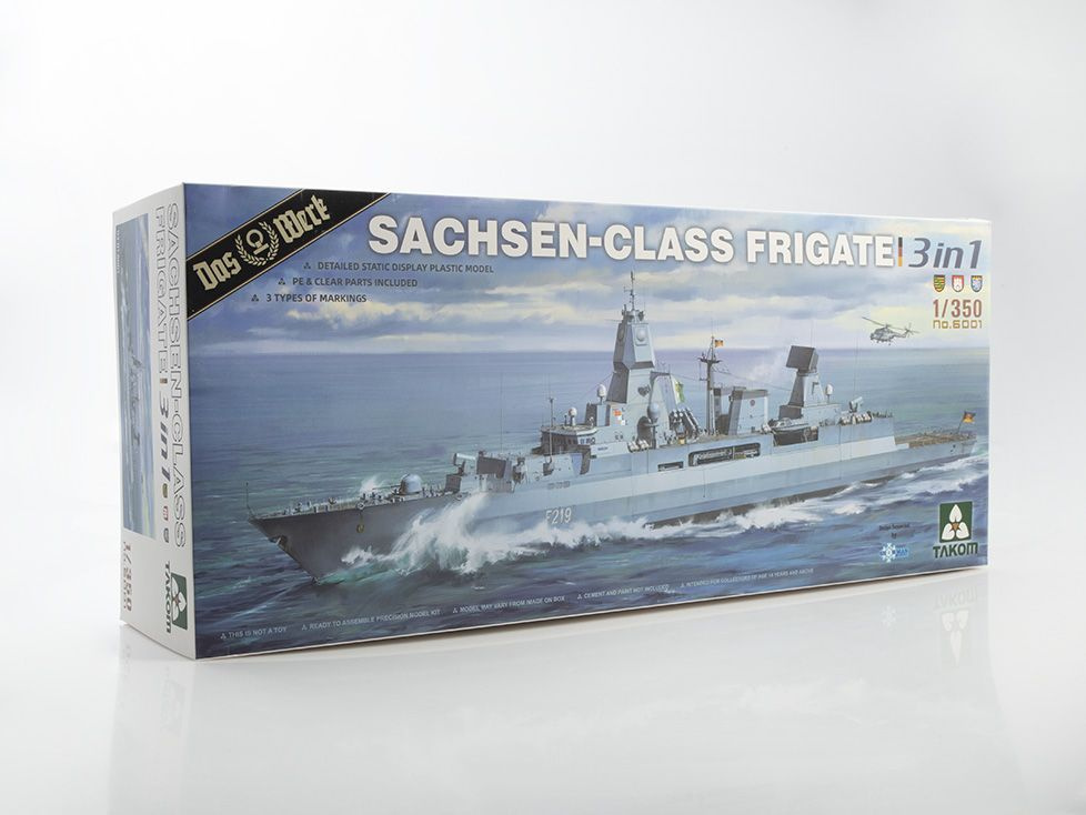 Сборная модель судна TAKOM Sachsen-Class Frigate, масштаб 1/350 #1