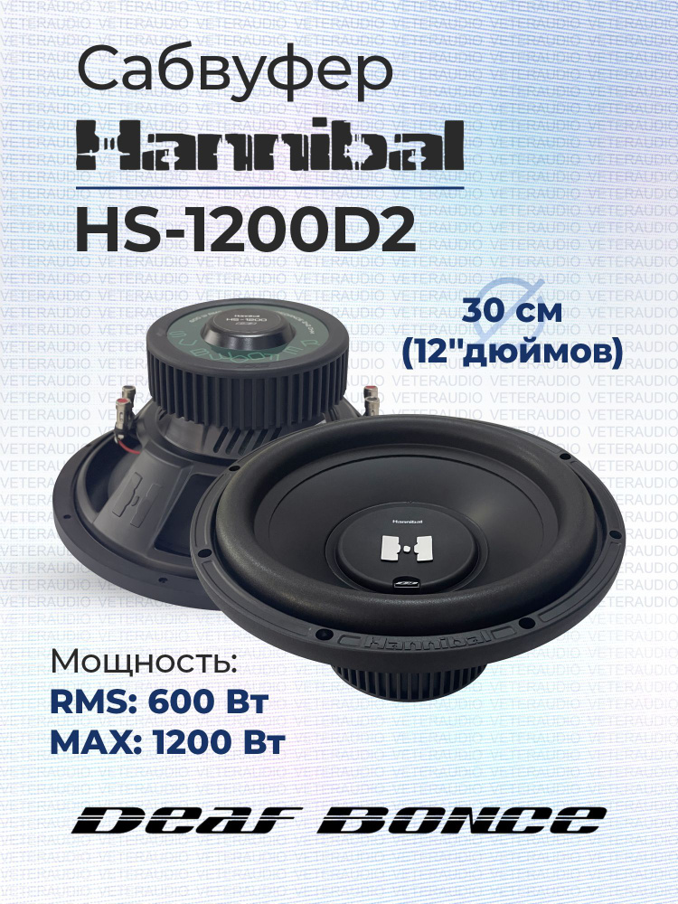 DEAF BONCE Сабвуфер для автомобиля HS_1200_300, 30 см (12 дюйм.) #1