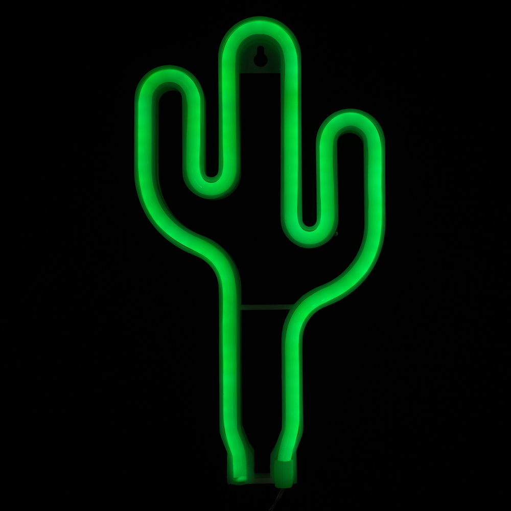 Световая фигура Кактус, 15*26,5 см. Зеленый, 1 шт. #1