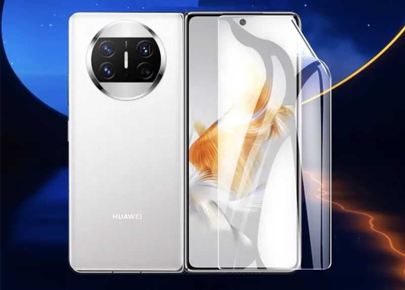 Защитная пленка MyPads 3D для телефона Huawei Mate X3 с закругленными краями которое полностью закрывает #1