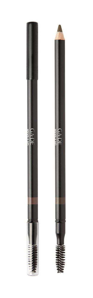 Карандаш для бровей Ga De IDYLLIC POWDER EYE BROW PENCIL вес 2.6гр 60 Soft Black, Израиль - 1шт  #1