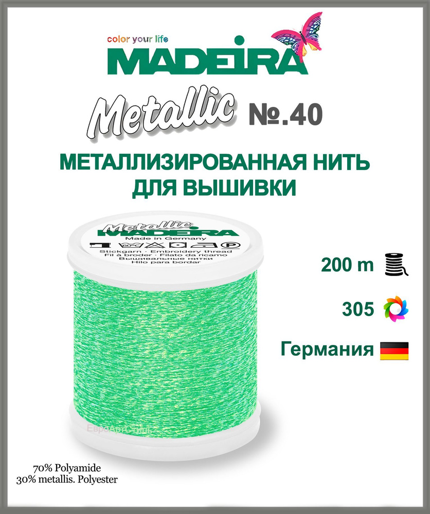 Нитки для машинной вышивки Metallic № 40 #1