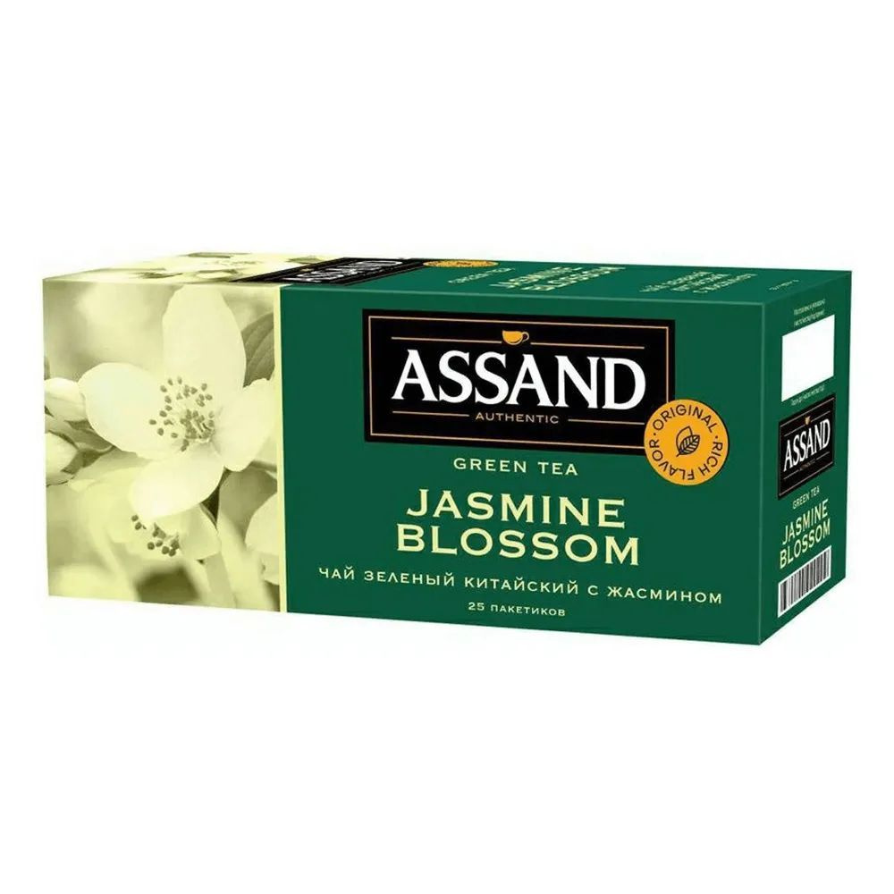 Чай зеленый Assand Jasmine Blossom в пакетиках 2 г x 25 шт (2 шт) #1