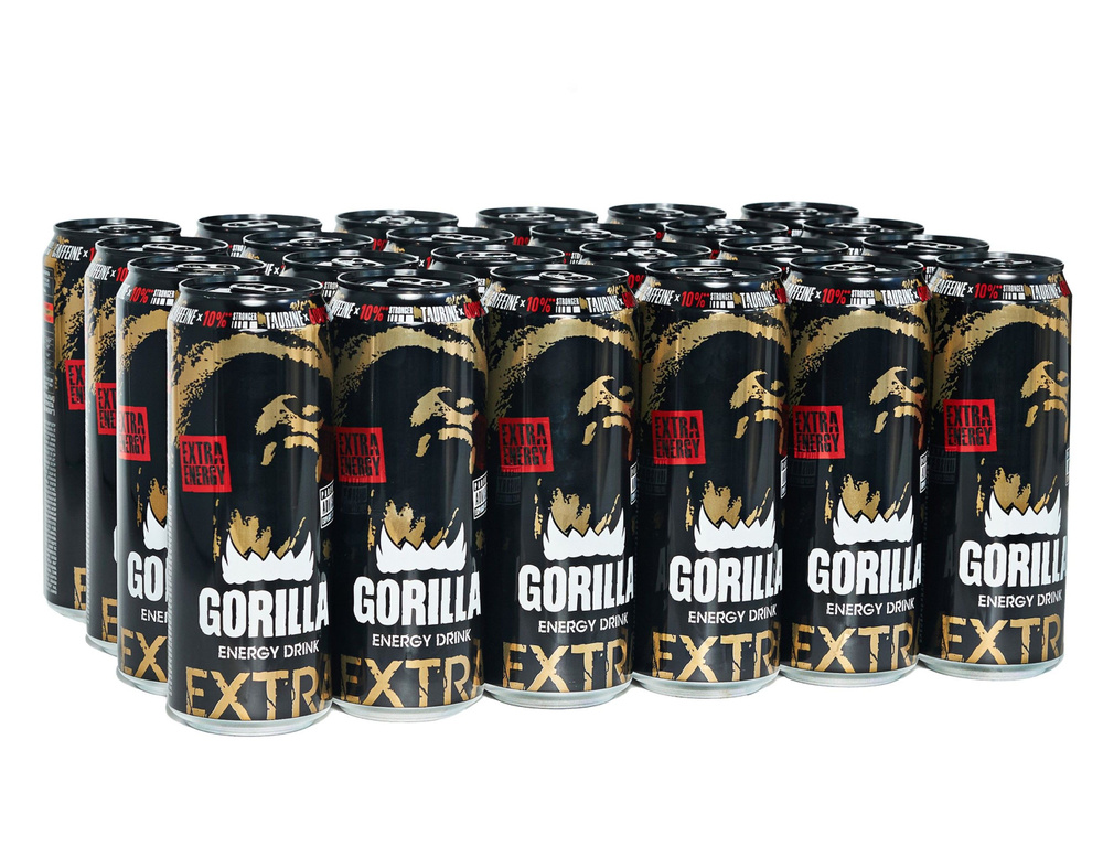 Энергетический напиток GORILLA Extra Energy, 24 шт по 0,45 л #1