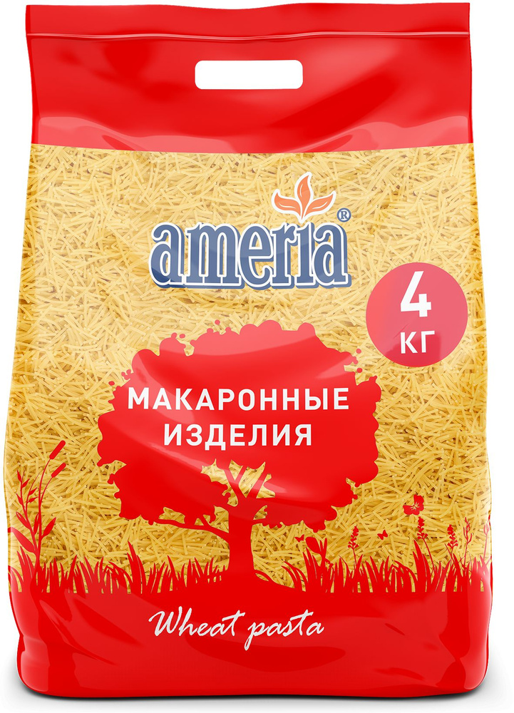 Макаронные изделия Ameria Tagliati Вермишель паутинка из мягких сортов пшеницы № 096, 4кг  #1