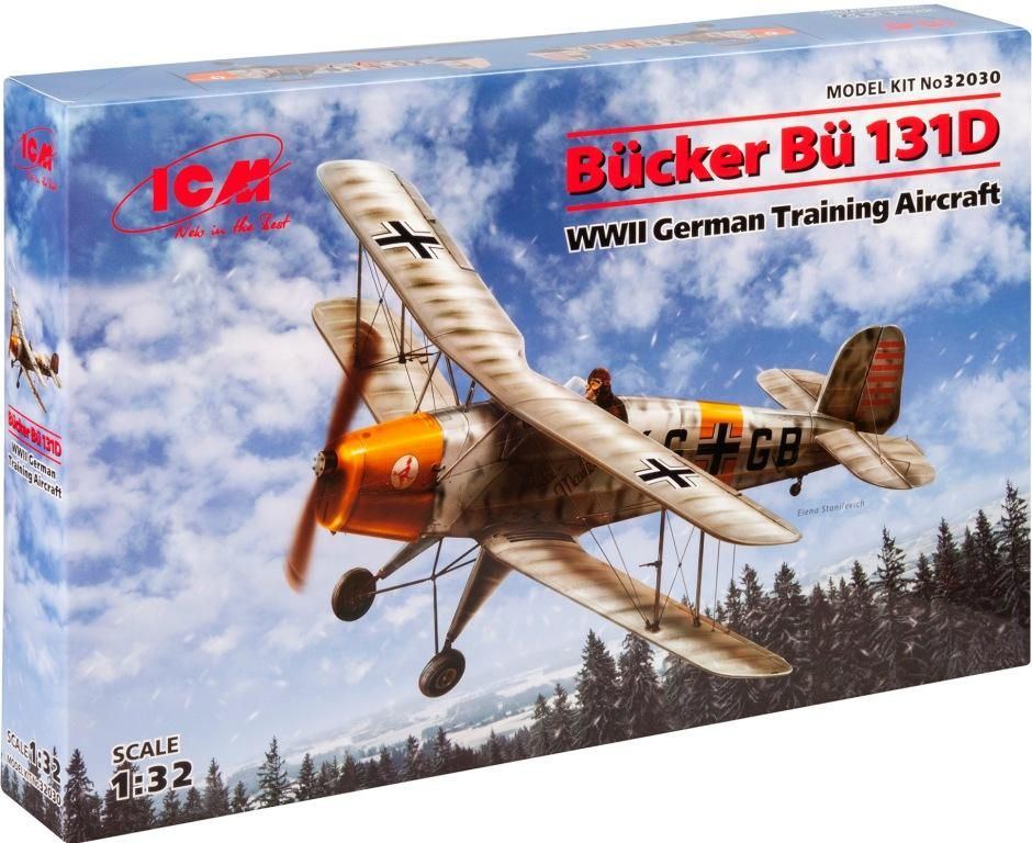Сборная модель самолета Германский учебный самолет Buecker Bue 131D (1/35) 32030 ICM  #1