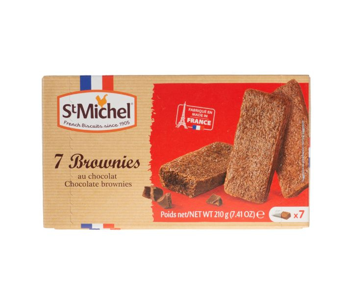 Новогодний подарок. Пирожное Брауни с молочным шоколадом, St Michel, 210 г, Франция  #1