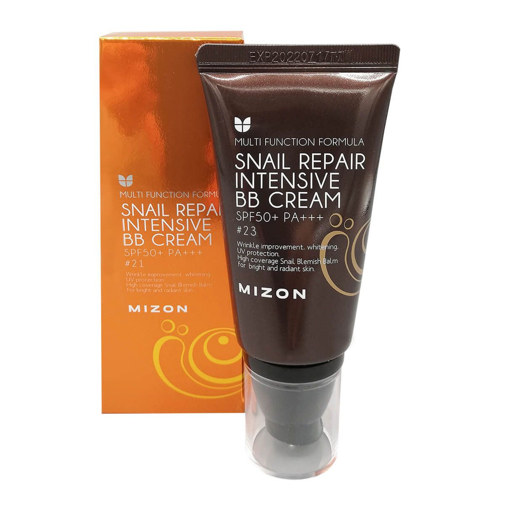 MIZON Snail Repair Intensive BB Cream SPF50+ РА+++ #23 ББ-крем с экстрактом муцина улитки 50мл  #1