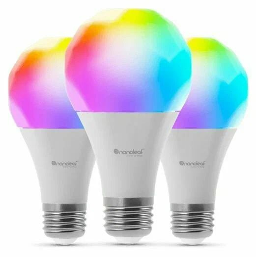 Nanoleaf Умная лампочка Essentials Smart A19, RGB свет, 9 Вт, 3 шт. #1