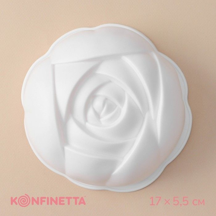 Форма для муссовых десертов и выпечки KONFINETTA Роза, 17 5,5 см, цвет белый  #1