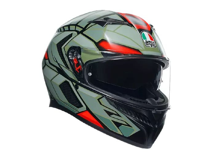 AGV Шлем K-3 E2206 DECEPT MATT BLACK/GREEN/RED L #1