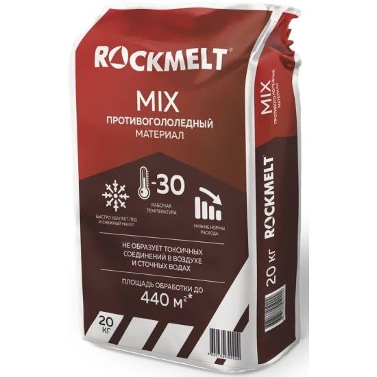 Противогололёдный реагент Rockmelt Mix, 20 кг #1