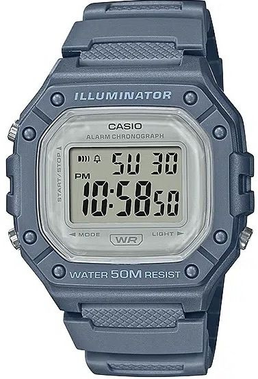 Японские кварцевые часы Casio Collection Men W-218HC-2AVEF на пластиковом браслете, с водозащитой 5 бар #1