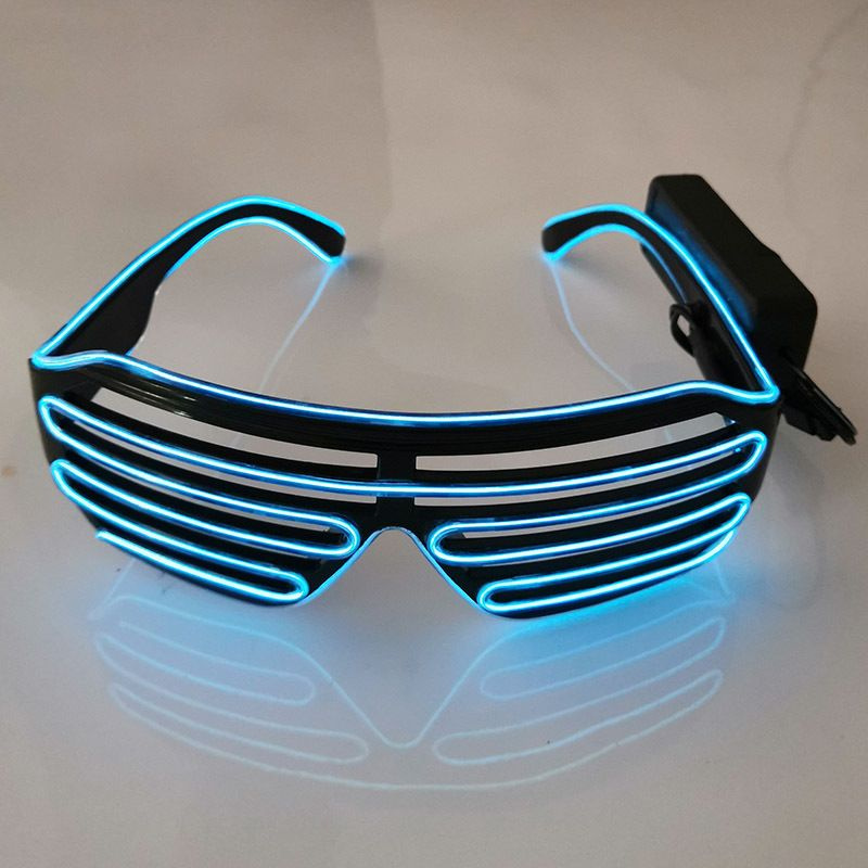 Светящиеся LED очки неоновые мерцающие Rave, синий #1