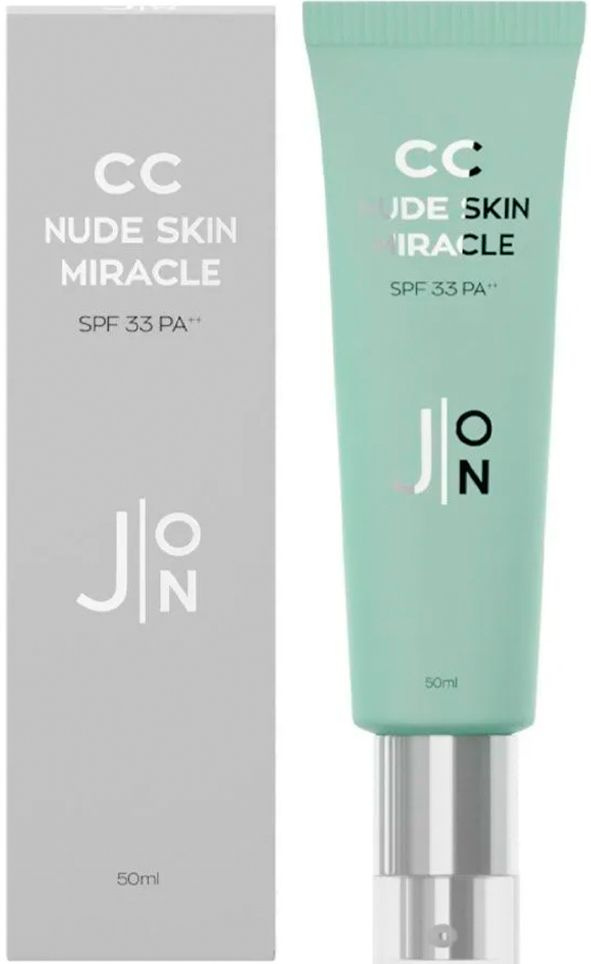 J:ON Корректирующий СС-крем для лица с зелёным пигментом CC Nude Skin Miracle SPF 33 PA++ 50 мл  #1