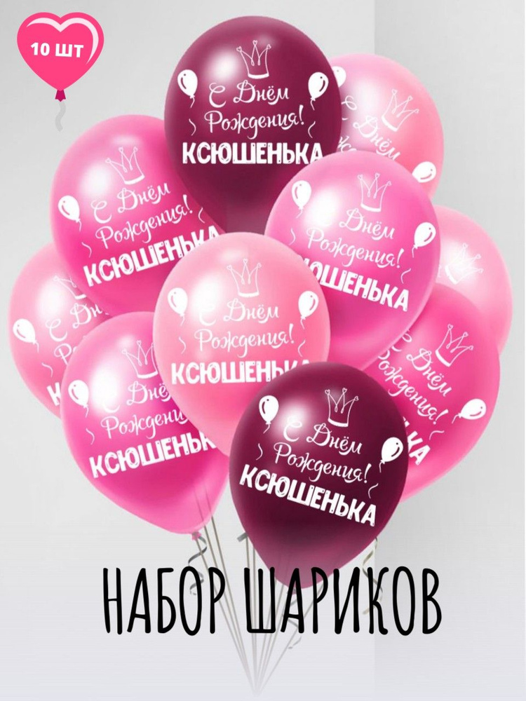 Именные воздушные шары на день рождения Ксюшенька #1