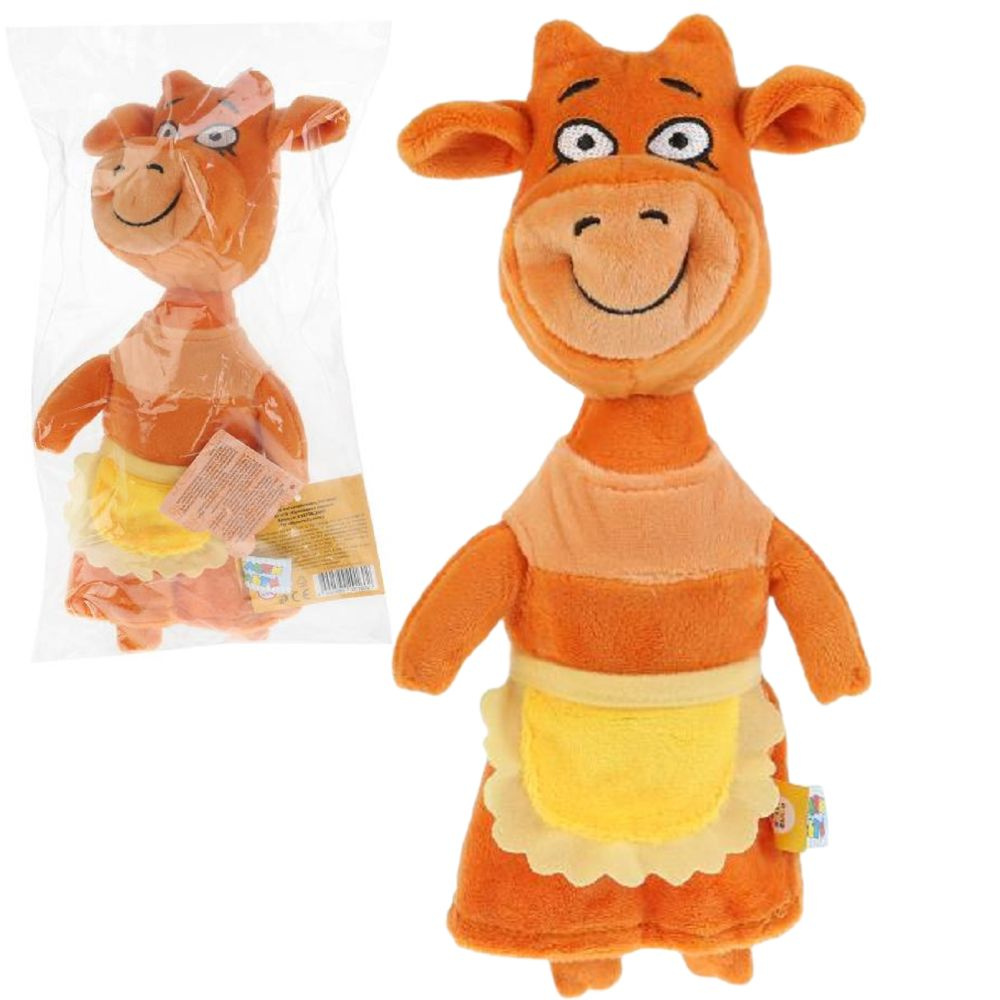 Мягкая плюшевая игрушка для детей Мульти Пульти Оранжевая корова Мама, 13 х 8 х 26 см, V92726-20NS  #1
