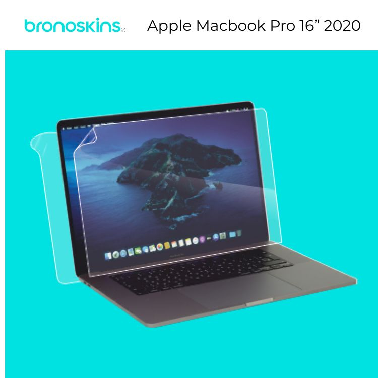 Защитная бронированная пленка на экран MacBook Pro 16" (2019-20) (Матовая)  #1