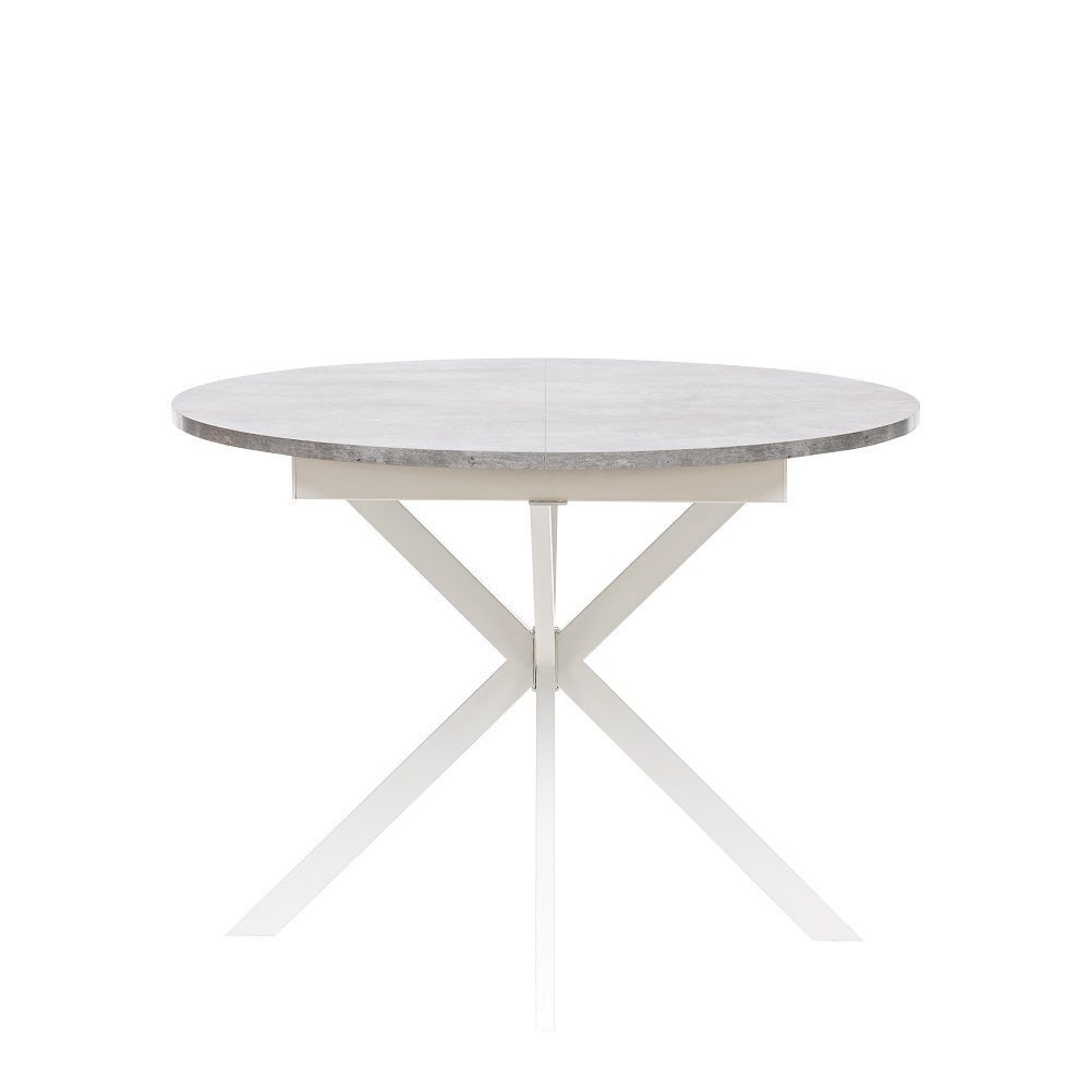 Стол кухонный, Стол обеденный Капри, раздвижной, Цемент/Белый  #1