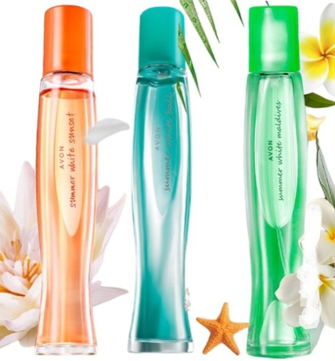 AVON Набор 3х50 Summer White Maldives+Sunset+Bali (Мальдивы, Сансет, Бали) Туалетная вода для женщин, #1