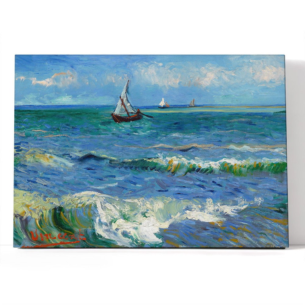 Арт-сити Картина "Интерьерная картина на хлопковом холсте/Винсент ван Гог, Морской пейзаж в Сен-Мари", #1