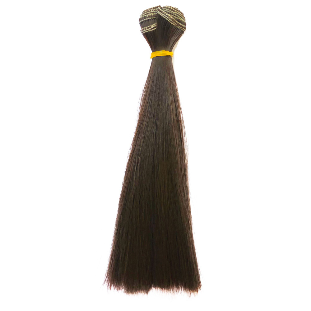 Волосы для кукол, трессы прямые, длина волос 15 см, ширина 100 см, цвет темно-коричневый  #1