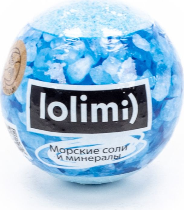 Соль для ванны lolimi / Лолими Морские соли и минералы, бомба 135г / уход за телом  #1