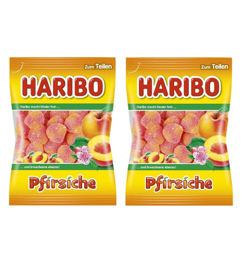 Мармелад Haribo Pfirsiche / Персик, 2 шт по 175гр #1