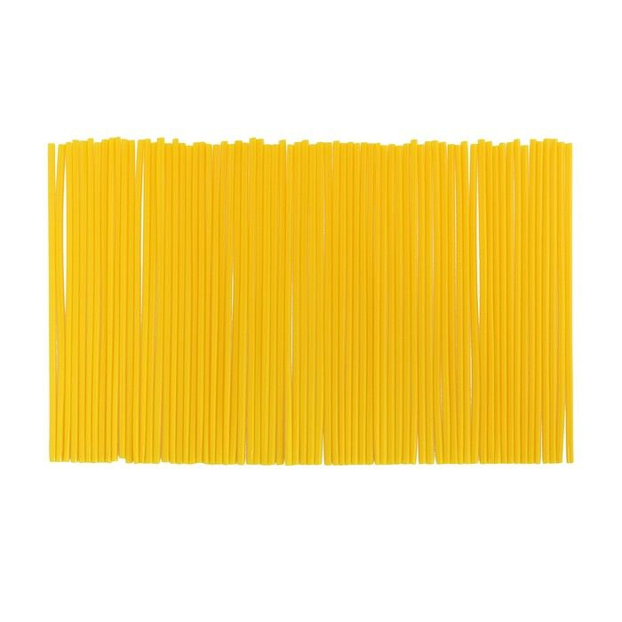 Декоративные накладки (трубки) на спицы мотоцикла, желтый, набор 72 шт  #1