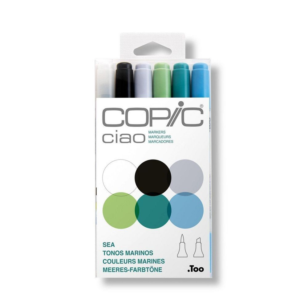 Набор маркеров Copic Ciao Ocean, цвета океана, 6 штук #1