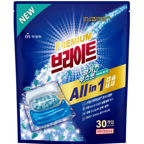 Mukunghwa Premium Bright All in 1 Capsules Усиленные капсулы для стирки 30 шт  #1