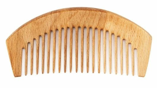 Iron Style Расческа для волос деревянная, полукруглая, без ручки  #1