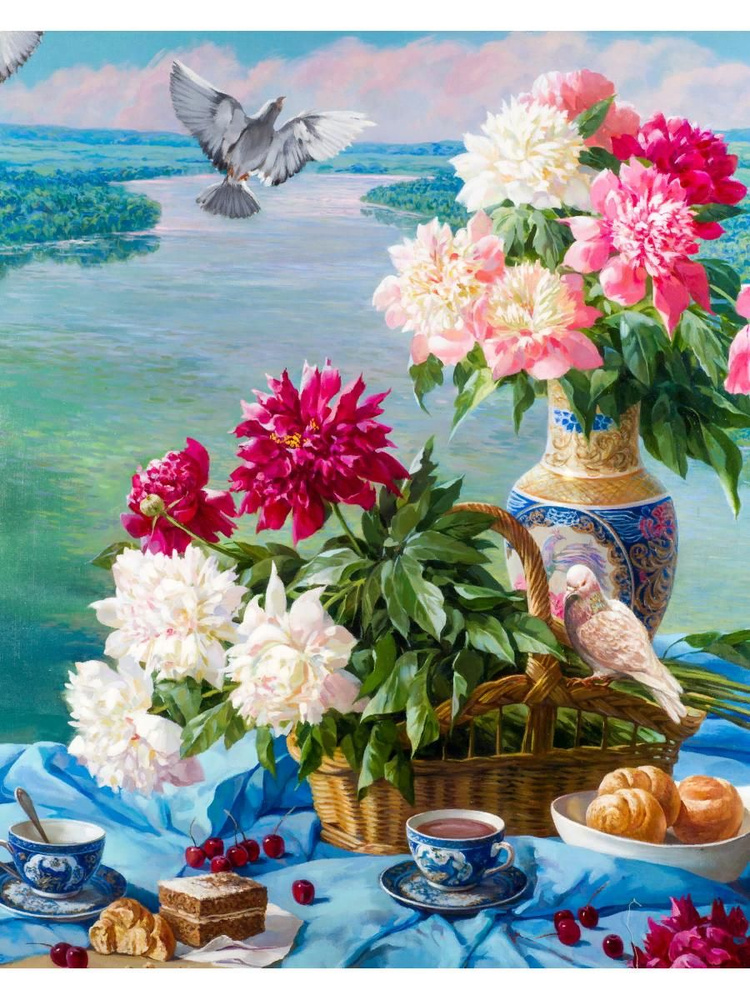 Алмазная Мозаика 30*40см (Холст на подрамнике, В Рамке, Полная выкладка ...