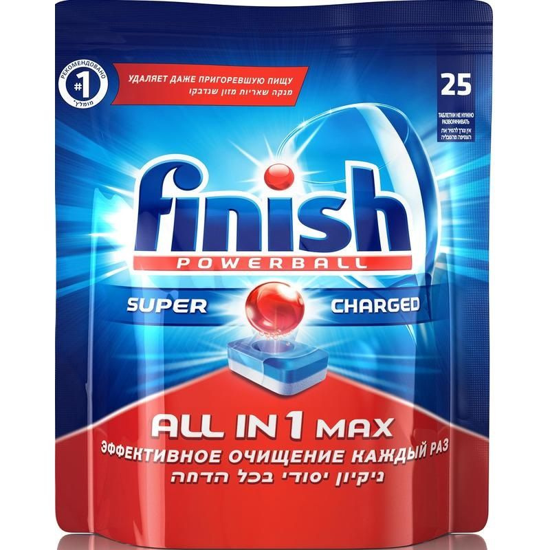 Таблетки для посудомоечных машин Finish All-in-1 Max, 25шт. (3018760) #1