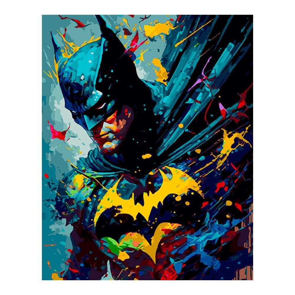 Картина по номерам Белоснежка на холсте с подрамником "Бэтмен" Раскраска 40x50 см, Арт Стильная Фильмы #1