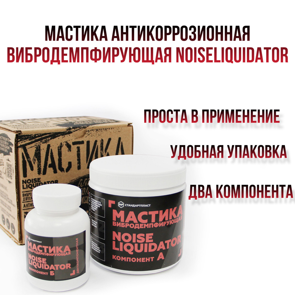 Мастика вибродемпфирующая антикоррозийная двухкомпонентная StP NoiseLiquidator для арок автомобиля  #1