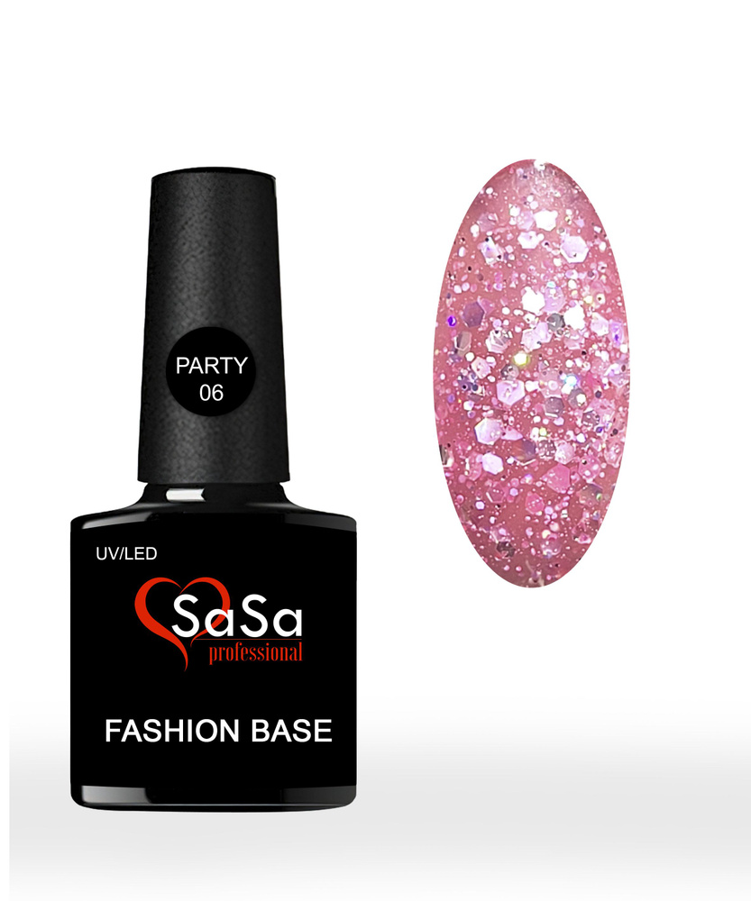 SaSa Цветная база Fashion Base PARTY 06, 8 ml #1