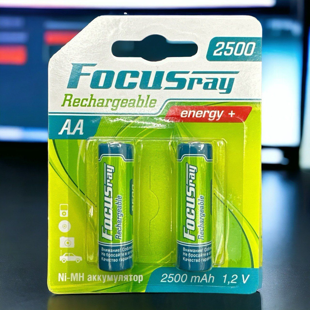 Никель-металлогидридный аккумулятор FocuSray Rechargeable AA 2500 mAh  #1