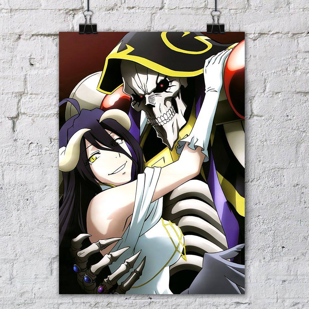 Постер Overlord - Albedo и Ainz Ooal / Плакат на стену #1