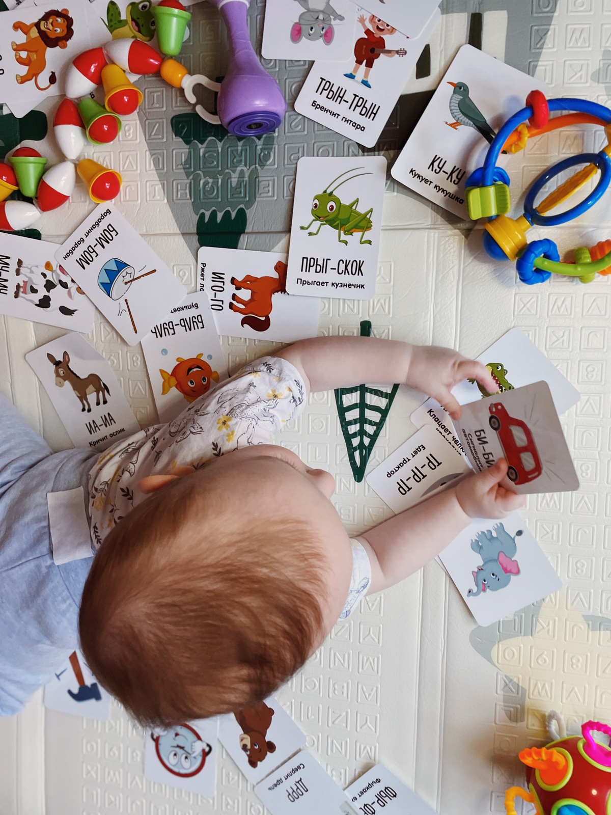  Увлекательный набор обучающих карточек поможет научить ребёнка произносить сложные звуки, чувствовать ритм, а также позволит интересно провести время с родителями. Малыш узнает новые звуки и даже попробует повторить их сам. 