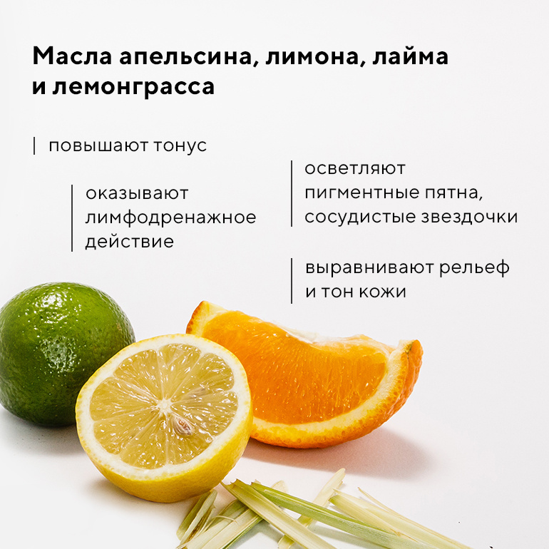 Масла апельсина, лимона, лайма и лемонграсса