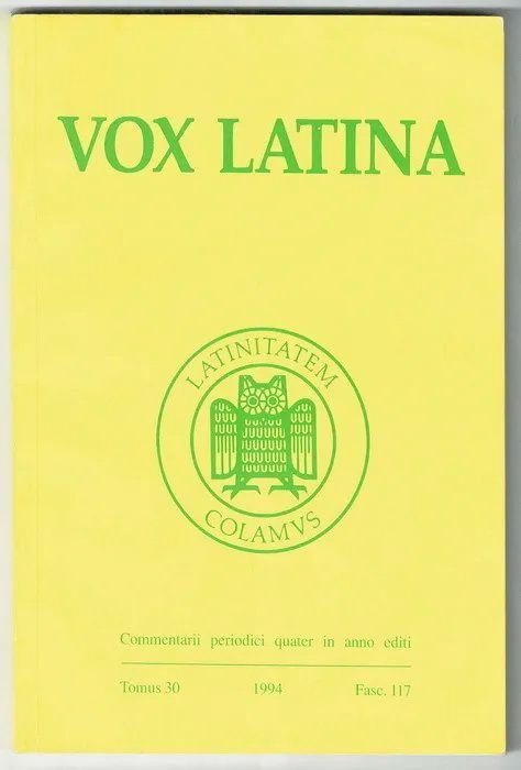 Книга D.rix Sigrides Albert. Vox Latina. Societas Latina. Latinitas recens vivaque Saravipontana. Журнал "Живая латынь". 1994 г. YQ. Букинистика | Fritsch Anett, Schmitt Richard