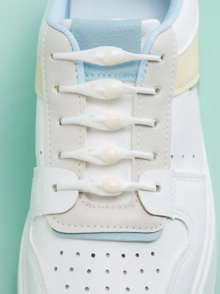  Белые ленивые шнурки подойдут как для детской, так и для взрослой обуви - кроссовок, берцев, ботинок.