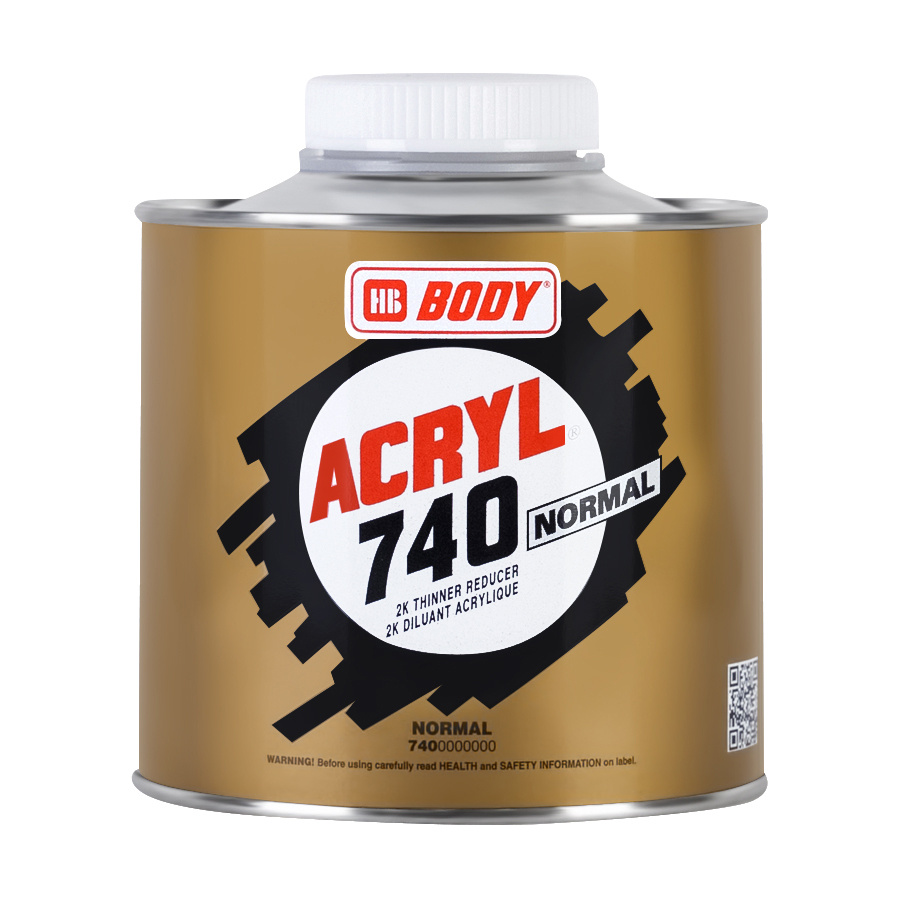 HB BODY 740 ACRYL NORMAL Разбавитель для 2К акриловых материалов, нормальный, бесцветный, объем 1 л. #1