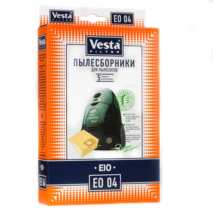 Мешки-пылесборники Vesta filter EO 04 для пылесосов EIO/BORK, 5 шт #1