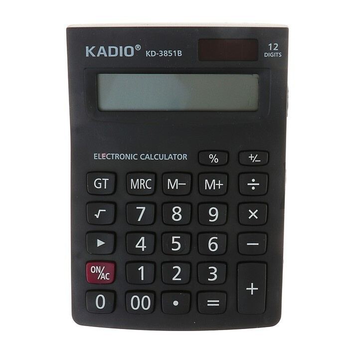Калькулятор настольный, 12-разрядный, 3851B, двойное питание  #1