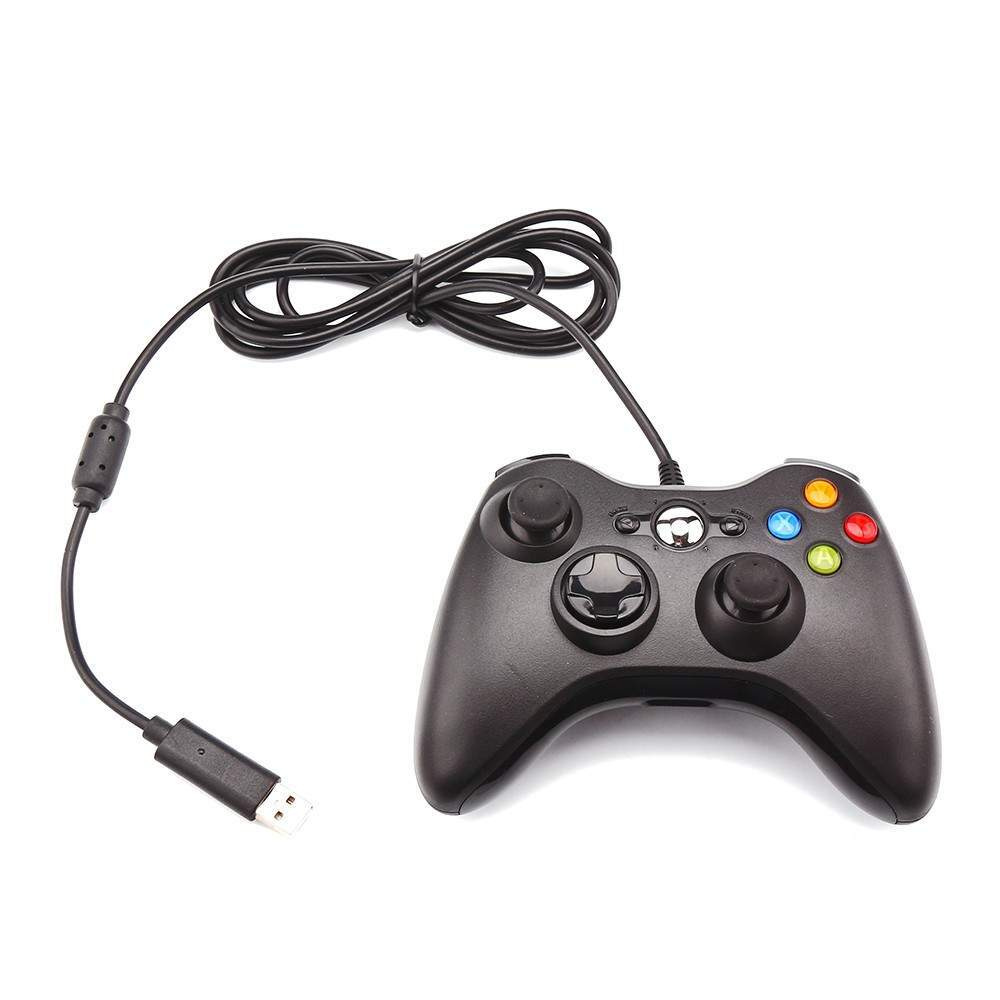 Джойстик (геймпад) проводной для Xbox360 и PC, черный, кабель 2 метра  #1
