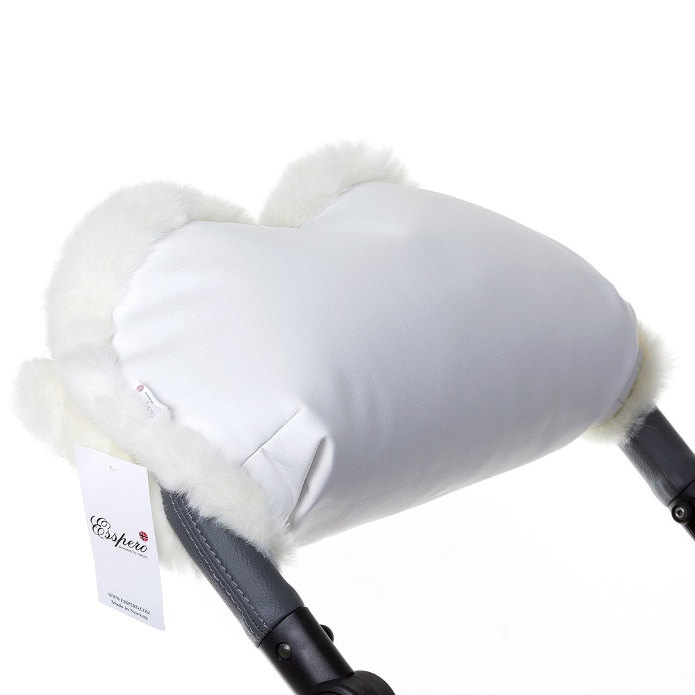 Муфта для рук на коляску Esspero LIT Leatherette (эко-кожа) - White #1