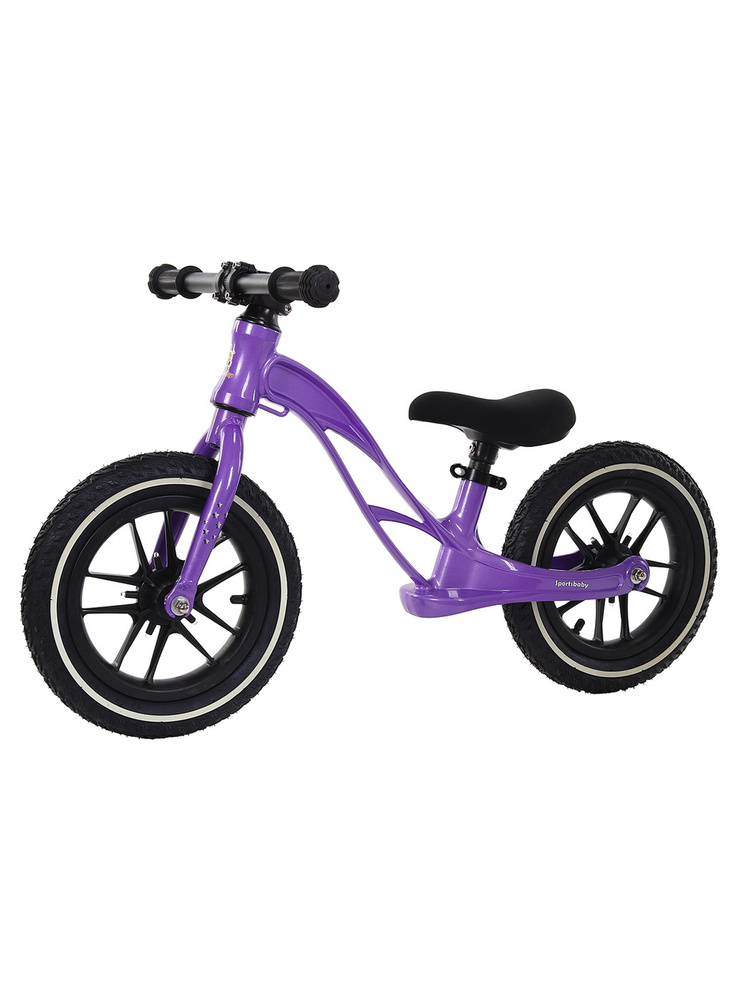 Беговел Sportsbaby Step&Go MS-345 фиолетовый, надувные и светящиеся колеса  #1