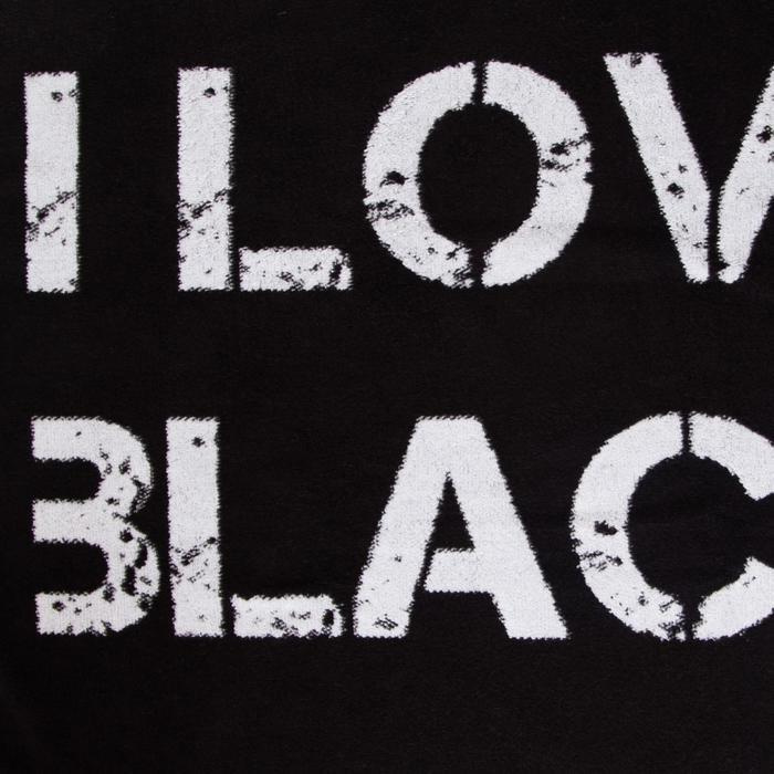 Полотенце махровое Этель ЧБ "I love black", пестроткань, 70х130 см  #1